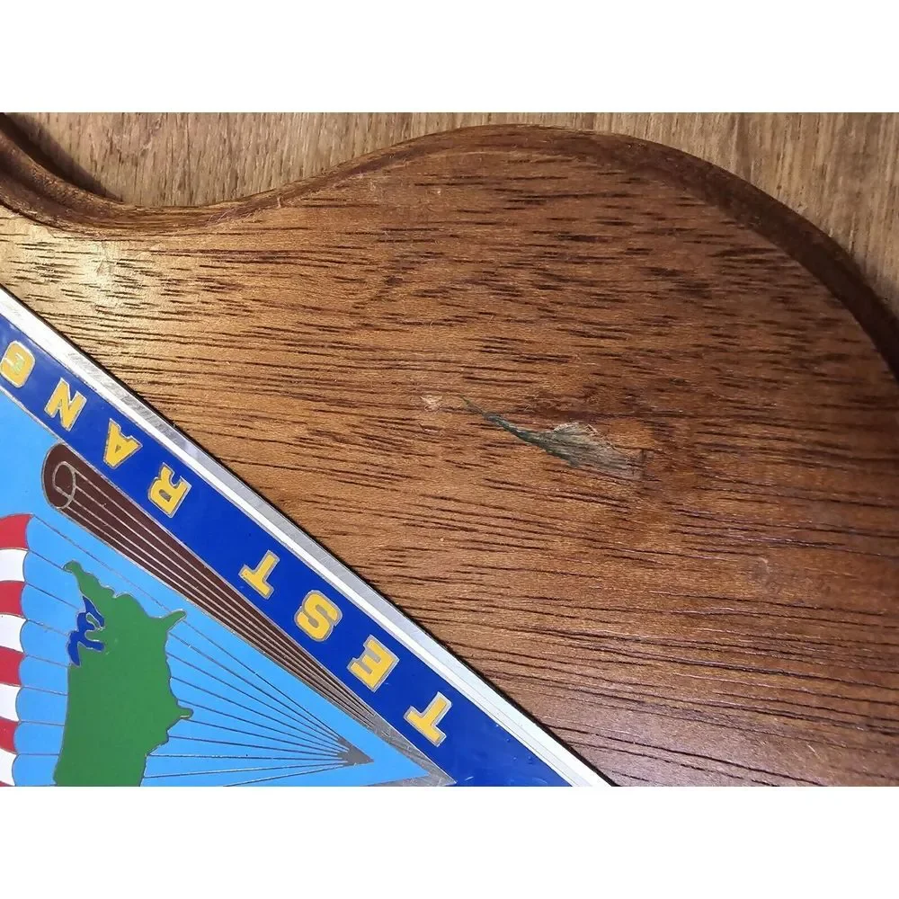 Vintage US NAVY‎ Ship Plaque NATIONAL TEST RANGE Wooden Military Memorabilia